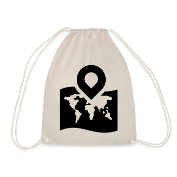 Icône de carte du monde - Sac de sport léger - nature - Devant