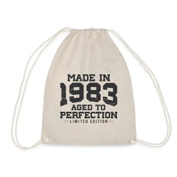 Born 1983 Birthday Vintage Gift - Drawstring Bag - nature - Front