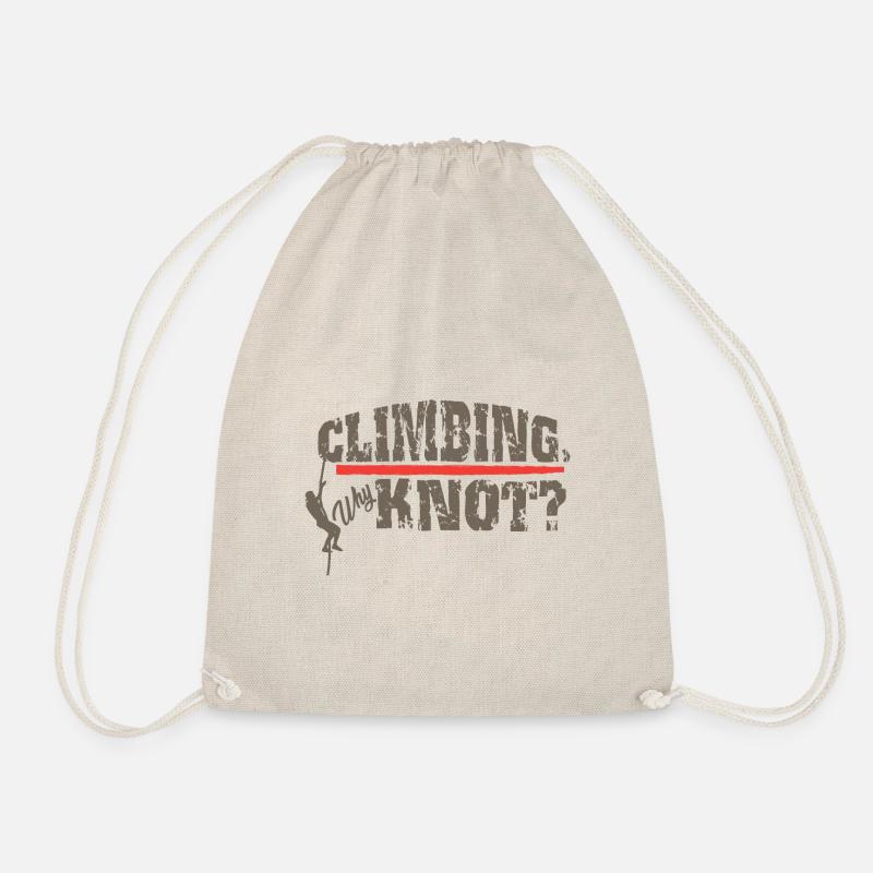 Klettern Sport Bouldering Geschenk Kletterer Climb - Turnbeutel - Natur
