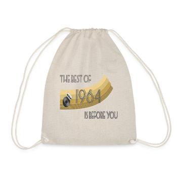 Year of birth 1964 Vintage Retro, birth, birthday - Drawstring Bag - nature - Front