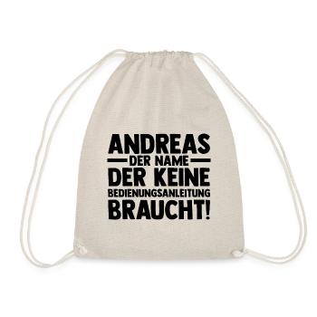 Vorname Andreas - Turnbeutel - Natur - Vorne