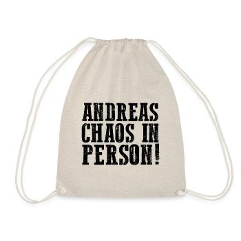 First name Andreas - Drawstring Bag - nature - Front
