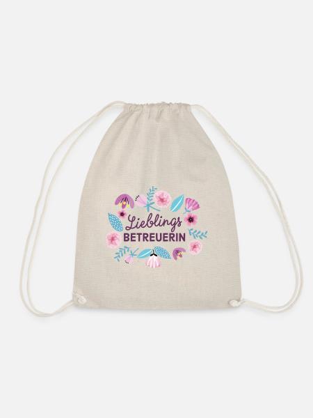 Lieblingsbetreuerin Geschenk für Betreuerin - Turnbeutel - Natur