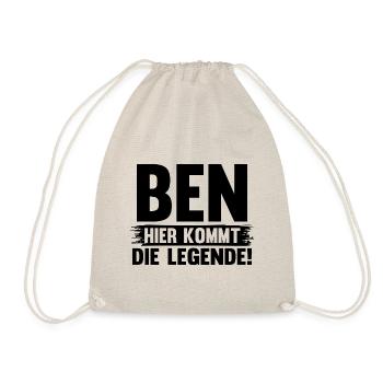 Prénom Ben - Sac de sport léger - nature - Devant