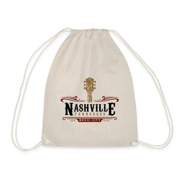 Nashville Tennessee Music City USA Geschenkidee - Turnbeutel - Natur - Vorne