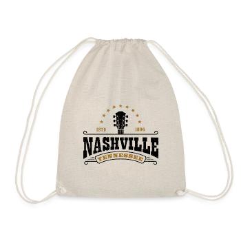 Guitare Nashville Tennessee Musicien Cadeau - Sac de sport léger - nature - Devant