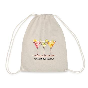 Funny saying: Save water - Drink cocktails - Drawstring Bag - nature - Front