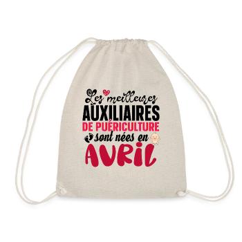 Auxiliaire Puériculture Puéricultrice Avril Métier - Sac de sport léger - nature - Devant