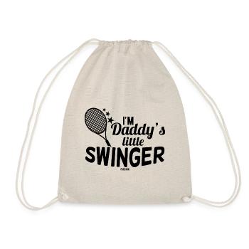 Tennis enfant papa fête des pères fille - Sac de sport léger - nature - Devant