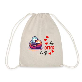 Otter half liebe geschenk - Turnbeutel - Natur - Vorne