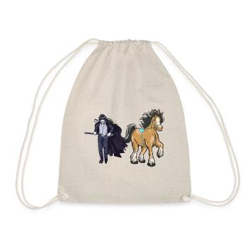 Fairy Tale Character Fairy Tale Swordsman Horse Horse - Drawstring Bag - nature - Front