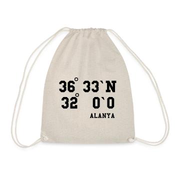 Alanya Coordinates Turkey Holiday Idea - Drawstring Bag - nature - Front