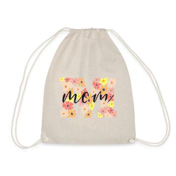 Lettre florale M pour maman - Sac de sport léger - nature - Devant