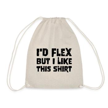 Ironic Funny grunge Id Flex But I Like This - Turnbeutel - Natur - Vorne