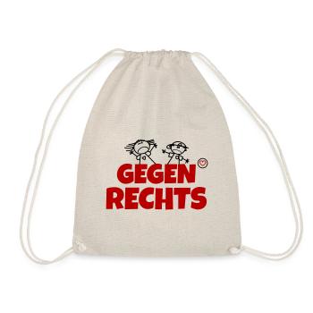 Wir gegen rechts - Wir sind mehr - Turnbeutel - Natur - Vorne