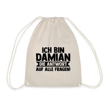Prénom Damian - Sac de sport léger - nature - Devant