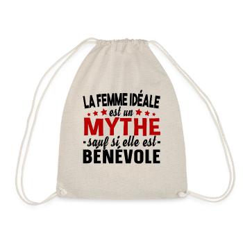 Bénévole Bénévolat Femme Cadeau Humour Humanitaire - Sac de sport léger - nature - Devant