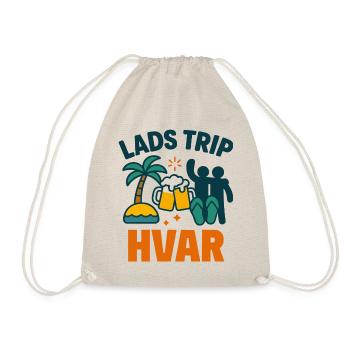 Lads Trip Hvar Party Shirt - Drawstring Bag - nature - Front