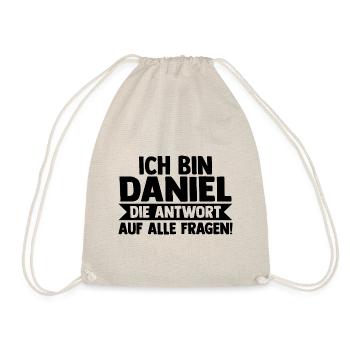 Prénom Daniel - Sac de sport léger - nature - Devant