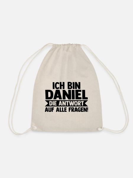 First name Daniel - Drawstring Bag - nature