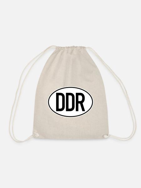 DDR license plate (two-colored) - Drawstring Bag - nature
