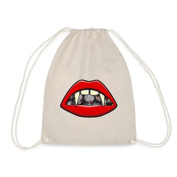Halloween Vampire Mouth Bloodsucker Vampire - Drawstring Bag - nature - Front