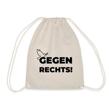 Gegen rechts - Turnbeutel - Natur - Vorne