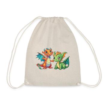 Dragon Dragon Kids Child Mythical Creature - Drawstring Bag - nature - Front