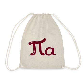 Lustiges Geschenk für den Namen Pia - Turnbeutel - Natur - Vorne