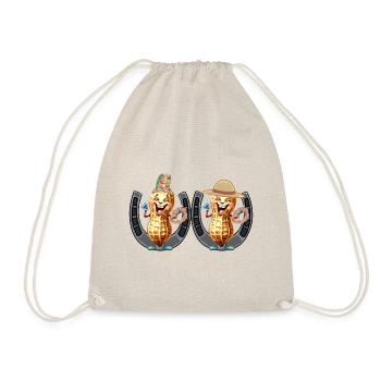 Peanut Peanuts Wild West Western Kids Child - Drawstring Bag - nature - Front