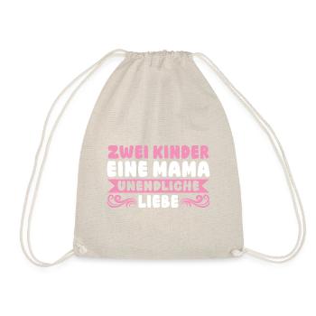Mama Von 2 Kindern - Turnbeutel - Natur - Vorne