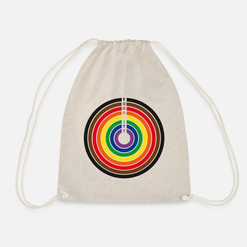 Equality Rainbow Circle - Drawstring Bag - nature