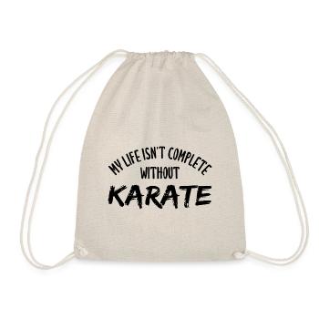 My Life Isn't Complete Without Karate - Drawstring Bag - nature - Front
