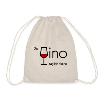 Zu Vino sag ich nie no - Turnbeutel - Natur - Vorne