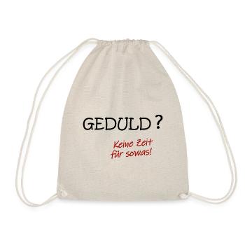 geduld schwarz - Turnbeutel - Natur - Vorne