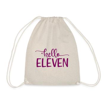 11th Birthday 11 Years Old Hello Eleven Est 2012 - Turnbeutel - Natur - Vorne