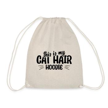 This is my cat hair hoodie funny cat quote - Turnbeutel - Natur - Vorne