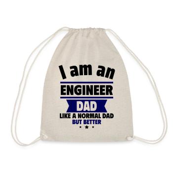 Papa ingénieur, cadeau de fête des pères - Sac de sport léger - nature - Devant
