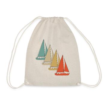 Voilier de voilier rétro style vintage - Sac de sport léger - nature - Devant