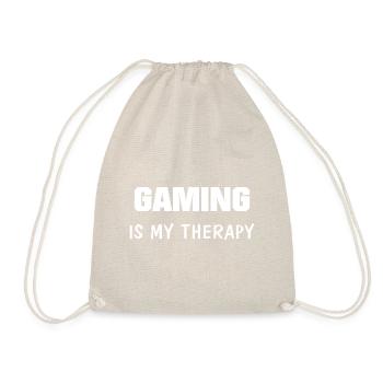 Gaming Is My Therapy - Turnbeutel - Natur - Vorne