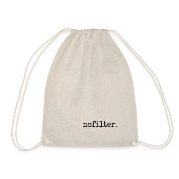 nofilter. Naturally authentic aesthetics - Drawstring Bag - nature - Front