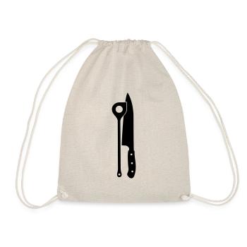 Wooden Spoon & Knife - Drawstring Bag - nature - Front