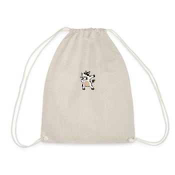 Cow Dabbing Dancing Cow Dairy Cow Farm Dancing Figure - Drawstring Bag - nature - Front