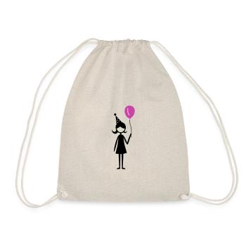 Anniversaire Ballon Fille Enfant - Sac de sport léger - nature - Devant