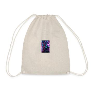 Neon Samurai - Drawstring Bag - nature - Front