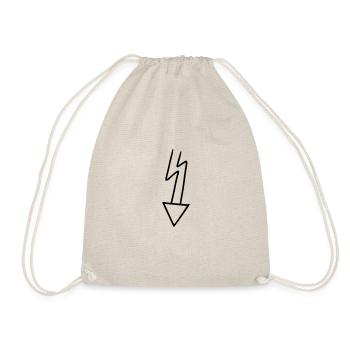 Arrow drawing sketch black - Drawstring Bag - nature - Front