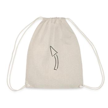 Flèche dessin croquis noir - Sac de sport léger - nature - Devant