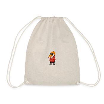 Pelikan Vogel Winter Comic - Turnbeutel - Natur - Vorne