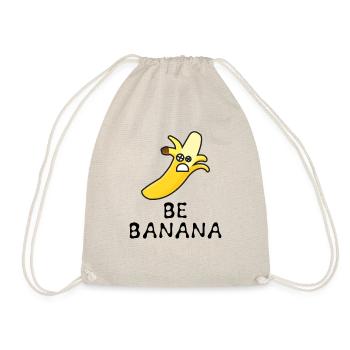 Banana Be Cute Kawaii Weird Silly Cartoon Comic - Drawstring Bag - nature - Front