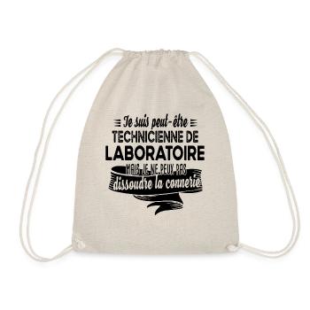 Technicienne laboratoire connerie humour citations - Sac de sport léger - nature - Devant